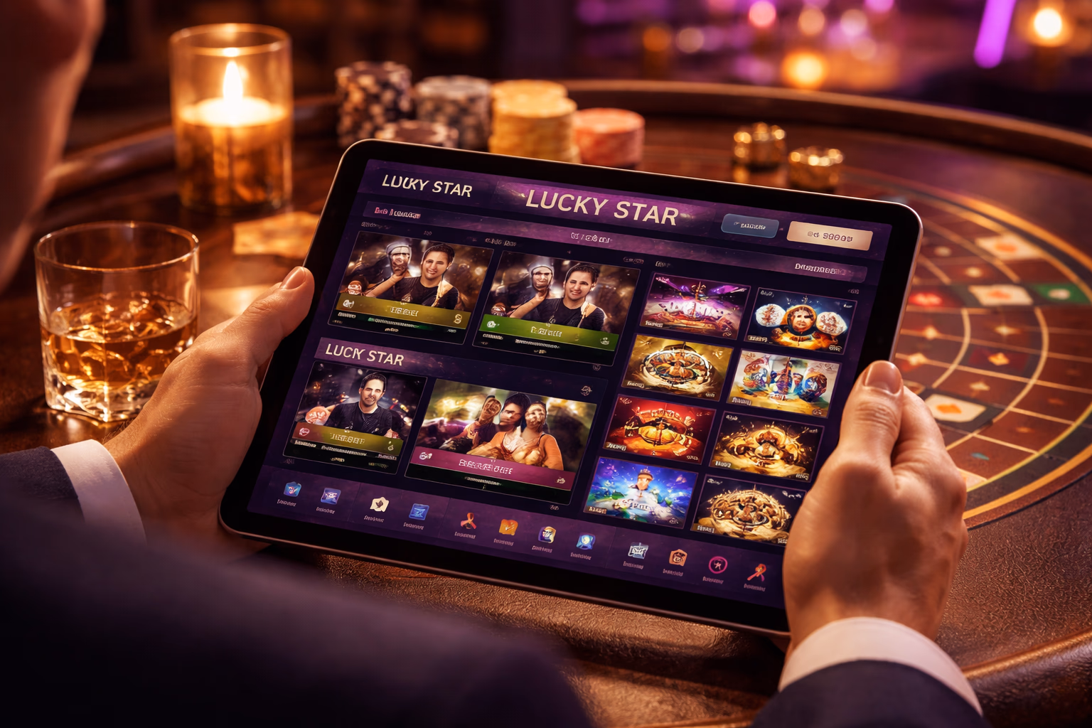 Lucky Star player enjoying a clean and reliable casino interface on a mobile device